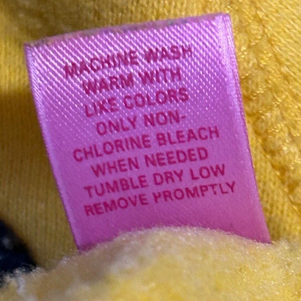 Victorias Secret PINK University Hoodie Yellow Logo XS Pullover Sweatshirt - Picture 6 of 6